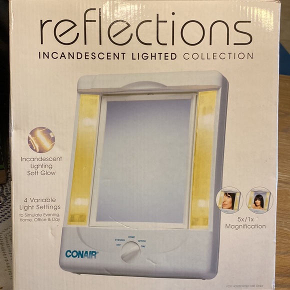 Conair Bath Conair Incandescent Lighted Collection 2sided Mirror 5xx Model Tm8lx3n Nwt